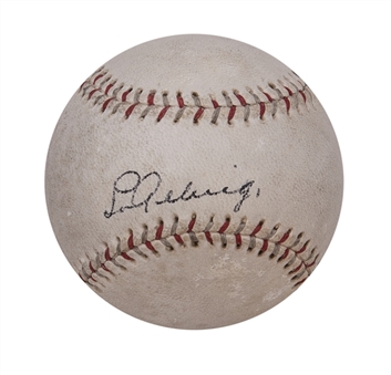 Lou Gehrig Signed Official League Baseball (JSA)